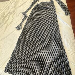 Manaola Black and White Patterned Dress